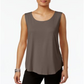 JM Collection Women's Scoop Neck Tank Top Brown Size XS