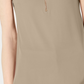 JM Collection Women's Sleeveless Zip Top Beige Size Small