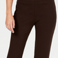 Charter Club Women's Pull On Ponte Knit Pants Brown Size 4 Petite