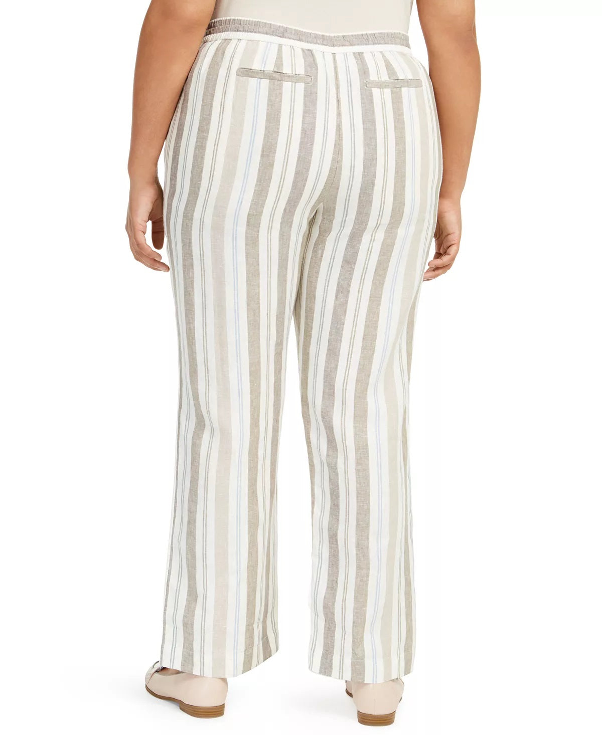 Charter Club Women's Linen Pants White Size 0X