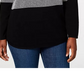 Karen Scott Textured Cotton Colorblock Pullover Sweater  Brightblue Size X-Small