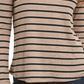 Charter Club Women's Printed 3/4 Sleeve Top Beige Size PS/M