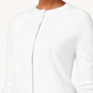 Karen Scott Women's Bead Button Cardigan White Size X-Small