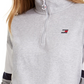 Tommy Hilfiger Women's Sport Colorblocked Half Zip Top Silver Size Medium