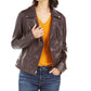 Tommy Hilfiger Women's Faux Leather Moto Jacket Black Size X-Small