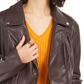 Tommy Hilfiger Women's Faux Leather Moto Jacket Black Size X-Small
