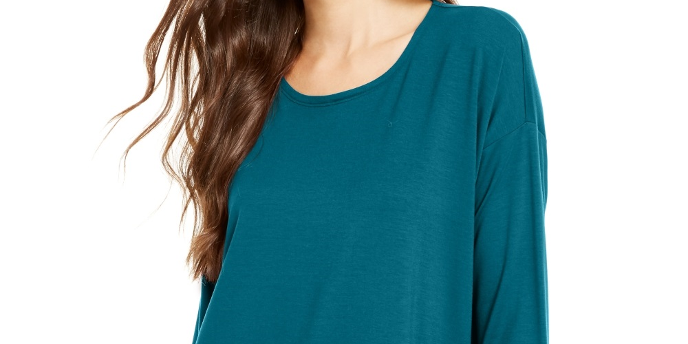 Eileen Fisher Women's Scoop Neck Tunic Blue- Size Medium