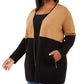Charter Club Women's Milano Two Tone Cardigan Brown Size 1X