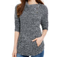 Style & Co Women's Petite Envelope-Neck Sweater White Size PM