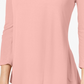 JM Collection Women's Scoop Neck Top In Regular And Petite Pink Size X-Large