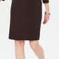 Karen Scott Women's Sport Cotton Studded 3/4-Sleeve Shift Dress Brown Size X-Small