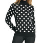 DKNY Women's Sequined Polka-Dot Sweater White Size X-Large