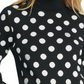 DKNY Women's Sequined Polka-Dot Sweater White Size X-Large