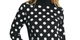 DKNY Women's Sequined Polka-Dot Sweater White Size X-Large