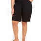 Style & Co Women's Plus Size Cotton Bermuda Shorts Black Size Petite Small