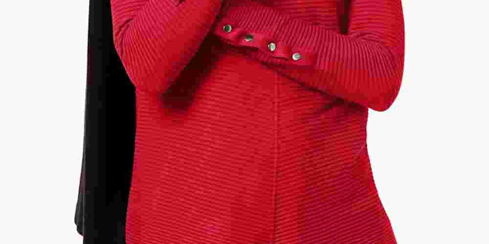 Alfani Women's Petite Ribbed Snap-Detail Sweater  Red Size PM