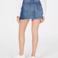 Tinseltown Juniors' Ripped Denim Mini Skirt Blue Size 9
