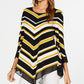 Alfani Women's Striped V Hem Top Yellow Size Petite X-Large