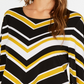 Alfani Women's Striped V Hem Top Yellow Size Petite X-Large