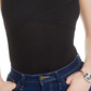 Bar III Women's Crossover Bodysuit Black Size XX-Large