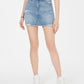 Tinseltown Junior's Ripped Denim Mini Skirt Blue Size 11
