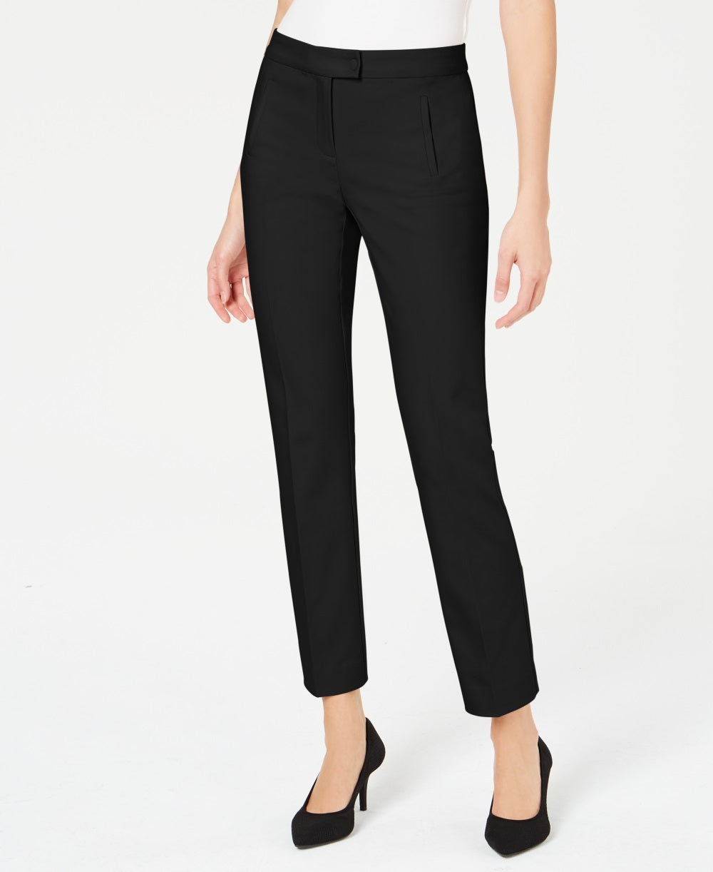 Alfani Women's Tummy Control Slim Leg Pants Black Size 8 Petite