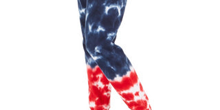 Tommy Hilfiger Women's Cotton Tie-Dyed Jogger Pants Blue Size Large