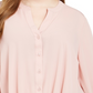 INC International Concepts  Women's Plus Twist Front Shirt Pink Size 3X