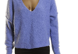 Free People Women's Finder Keepers V Neck Sweater Purple Size X-Small