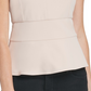 DKNY Women's V Neck Peplum Top Beige Size Large