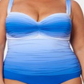 Bleu By Rod Beattie Women's Ruched Sweetheart Neck One Piece with Underwire Swimsuit Blue Size 20W