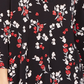 Charter Club Women's Printed V Neck Top Black Size X-Small