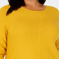 Alfani Women's Plus Size Ribbed Snap Detail Sweater Yellow Size 3X