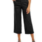 Style & Co Women's Wide Leg Cropped Pants Black Size 16