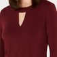 Charter Club Women's 3/4 Bell-Sleeve Keyhole Neck Top Wine Size X-Small