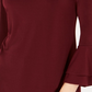 Charter Club Women's 3/4 Bell-Sleeve Keyhole Neck Top Wine Size X-Small