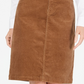 Charter Club Women's Corduroy Tummy-Control Skirt  Brown Size 8 Petite