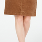 Charter Club Women's Corduroy Tummy-Control Skirt  Brown Size 8 Petite