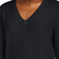 Maison Jules Women's V Neck Sweater Black Size Small