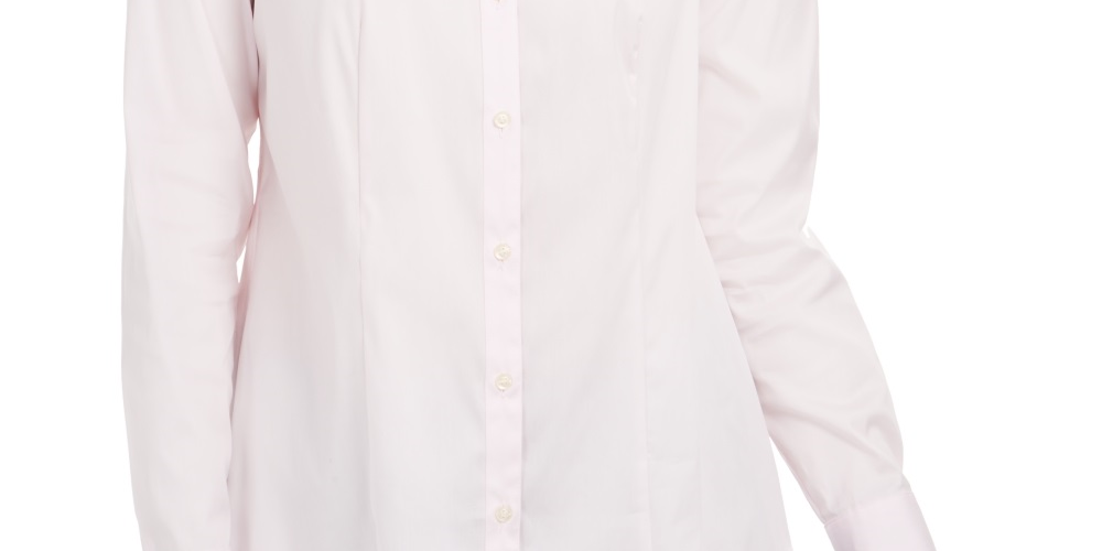 Charter Club Women's Button Down Woven Shirt Pink Size 16 Petite