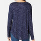 Style & Co Women's Medallion-Graphic V-Neck Top Navy Size X-Small
