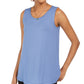 Style & Co Women's Swing Fit Tank Top Blue Size Small