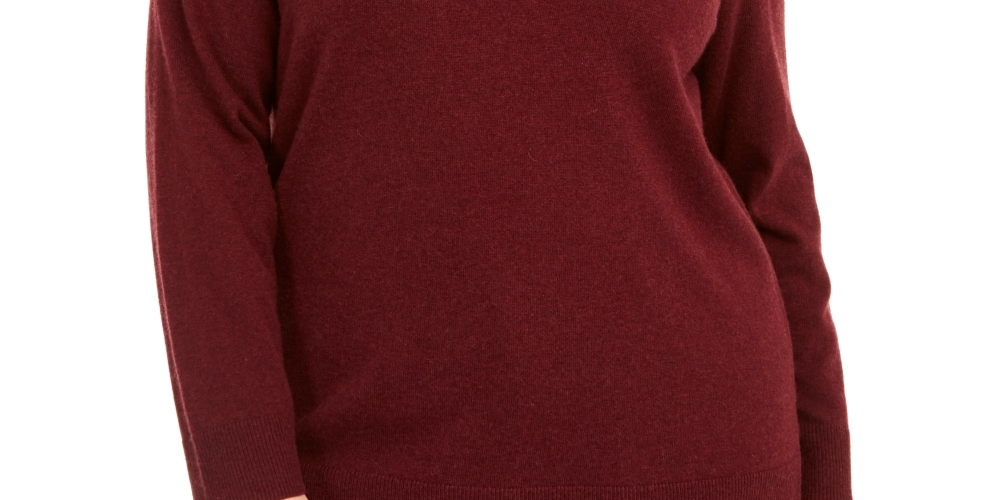 INC International Concepts  Women's Embellished Keyhole Sweater Wine Size 2X