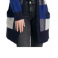 Lucky Brand Womens Wool Blend Check Print Cardigan Sweater Blue Size X-Small