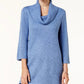 Karen Scott Cowlneck Tunic  Green Size S