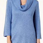 Karen Scott Cowlneck Tunic  Green Size S