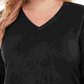 Karen Scott Women's Plus Size V-Neck Luxsoft Sweater Black Size 0X