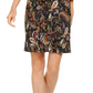 NY Collection Women's Printed Faux Wrap Dress Black Size Petite X-Large