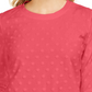 Karen Scott Women's Petite Textured Dot Sweatshirt Orange Size PM