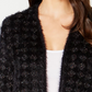 Alfani Women's Eyelash Cardigan Black Size Petite Small